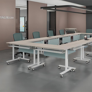 Scrivania da Ufficio Modulare Pieghevole Moderna, Tavolo Semplice per Formazione, Postazioni di Lavoro per Riunioni e Lavoro - Product Image 2