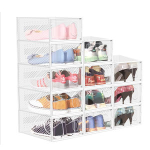 נעליים שקופות נעליים שקופות פלסטיק נשים לקוסמטיקה תיבת אחסון מגנטית בסגנון אמריקאי - Product Image 1