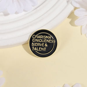 Sming Pins Charisma Unicité Nerf et Talent Émail Pin Mots Qui Inspirent Les Coeurs Des Personnes Broche Lapel Badges Bijoux - Product Image 3