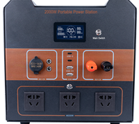 Station d'alimentation portable légère 2000W MPPT à onde sinusoïdale pure LiFePO4 2048Wh, batterie de secours d'urgence extérieure stable longue durée