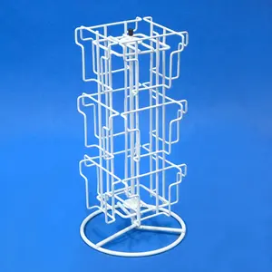 iron rod wire pocket holder Counter Top standing Retail Shop fixture Steel Greeting Cards Spinner Display Rack