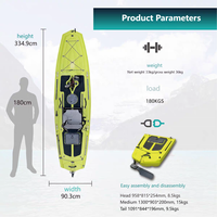 Planche de surf modulaire en 3 parties, pliable, en LDPE, portable, détachable, avec tapis antidérapant pour adultes débutants