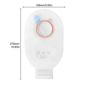Bolsas de Colostomia Zodelo de Alta Barreira em Duas Peças, Tecido Não Tecido 15*27cm, Certificação CE para Cuidados Pós-Cirurgia de Estoma, Ajuste Adesivo Seguro - Product Image 2