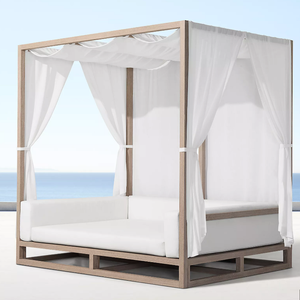 Cama Solar de Alta Calidad para Exteriores con Toldo de Teca y Refugio para el Sol - Product Image 6