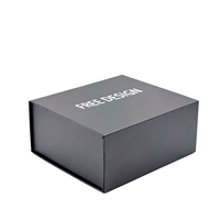 Boîte cadeau rigide pliable magnétique noire personnalisée avec doublure en éponge, emballage de luxe, logo personnalisé, faible MOQ, directement de l'usine