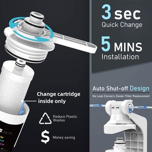 Purificador de Agua Alcalina con Remineralización Post-<span class=keywords><strong>Filtro</strong></span>, Conexión Directa al Grifo del Fregadero para Sistemas de Ósmosis Inversa de Agua Potable - Product Image 4