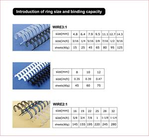 Nhiệm vụ nặng nề thiết kế nhựa xoắn ốc cytt2930 góa phụ cắt dây 3:1 và wire2:1 2-in-1 đấm và máy tính ràng buộc F4 kích thước cơ sở - Product Image 3