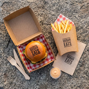 Cajas de Embalaje para Comida Rápida Impresas Personalizadas, Cajas para Hamburguesas de Grado Alimenticio, Cajas para Papas Fritas, Bolsas de Papel para Llevar - Product Image 6
