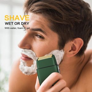 Mini rasoir électrique sans fil rechargeable par USB à lame unique V-390 pour hommes, portable, pour le visage, le corps et la barbe, idéal pour la maison, le camping-car, le garage, l'hôtel - Product Image 3