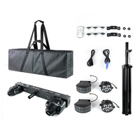 Support de bar mobile, projecteur LED à tête mobile, bande lumineuse disco, combinaison papillon, éclairage de scène coloré DMX RGBW