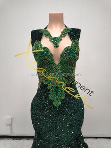 Ocstrade con scollo a V alla moda <span class=keywords><strong>elegante</strong></span> alla moda abiti da ballo di strass per festa in Maxi abito da sera con paillettes abiti da festa da <span class=keywords><strong>donna</strong></span> - Product Image 3