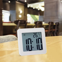 Reloj Despertador Digital para Baño AIKS, Impermeable, con Pantalla LCD, Temporizador de Cuenta Regresiva, Calendario, Diseño Art Deco, Fabricante OEM/ODM, Venta Directa de Fábrica