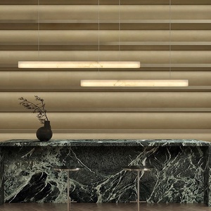 Nueva mesa de comedor de alabastro, barra LED, candelabro lineal largo, tira de mármol minimalista moderna, luz rectangular - Product Image 3