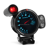 Tachometer Mobil Balap 3.15" 80MM, Pengukur RPM Kecepatan Tinggi dengan Motor Stepper 7 Warna, 0-11000 RPM Meter dengan Lampu Shift dan Peringatan Puncak Kecepatan