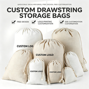 Bolsa de lona de lino ecológica reutilizable con diseño de logotipo personalizado, bolsillo con solapa, protector de tela portátil para bolsos y ropa - Product Image 1