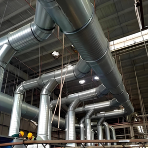 Tuyau en tôle d'acier galvanisé pour climatisation centrale, ventilation de garage, tuyau d'évacuation, plaque en fer angulaire, certifié SASO, découpe - Product Image 4