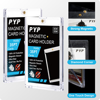 Porte-Cartes de Collection Sportives Magnétiques UV Protection One Touch 35pt pour Cartes de Baseball et PTCG
