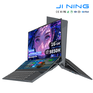 แล็ปท็อปจอคู่ขายส่งจากโรงงาน ขนาด 16+14 นิ้ว 16gb 512gb Ssd Core I7 9850h หน้าจอสัมผัส ตัวเครื่องโลหะ ไฟแบ็คไลท์ OEM สำหรับเล่นเกม ธุรกิจ Hfbook - Product Image 1