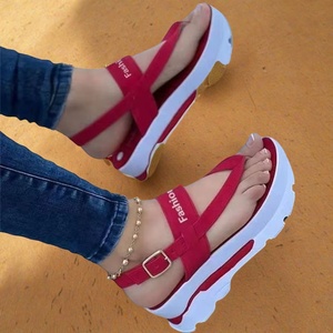 New Summer Plus Size 43 Wedge <strong>Sandals</strong> for Women <strong>Platform</strong> Roman <strong>Thong</strong> <strong>Sandals</strong> Wedge Shoes - Product Image 1