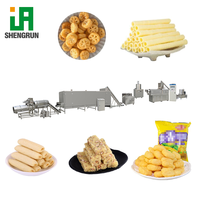 Ligne de production de snacks soufflés et de craquelins de riz fourrés en acier inoxydable, usine de production de sandwichs de riz soufflé