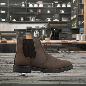 Men's Chelsea <b>Boots</b> Tooling for Work Safety <b>Boot</b> Chukka Leather High Top Mid-Top Anti-Slippery Rubber Outdoor Cotton Autumn - Product Image 3