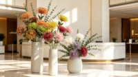 Chrysanthème Araignée Artificiel en Mousse PE, 90 cm, 3 Têtes, Couleur Personnalisée, Vente en Gros, pour Mariage, Hôtel, Décoration Florale Maison