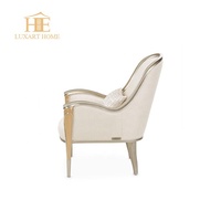 Fauteuil de luxe européen pour villa, hôtel, salon, chambre à coucher, canapé, fauteuil d'appoint en tissu personnalisable