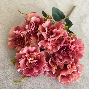 Fiori Artificiali Economici all'Ingrosso, Garofano <span class=keywords><strong>Nora</strong></span> a Sette Teste, Fiori Artificiali Decorativi per la Festa della Mamma - Product Image 4