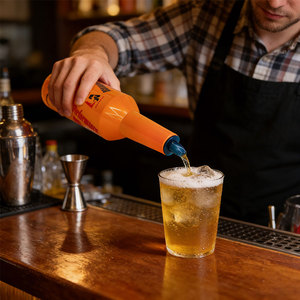 Bouteille d'entraînement pour barman en plastique coloré néon, réutilisable, avec couvercle, étanche, pour la pratique des cocktails - Product Image 6