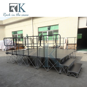 Portable Stage <b>Kit</b> Customized Stage Equipment System Aluminum Smart Stage Platform with Guardrails and Staircases for Outdoor - Product Image 4