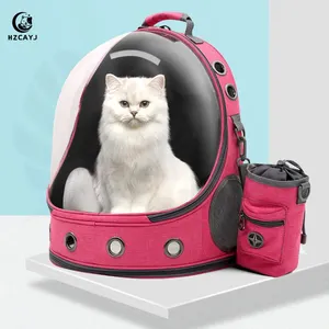 Sac pour chat sac à dos pour animaux de compagnie à l'extérieur portable espace transparent capsule sac pour animaux de compagnie chat respirant sac à dos sac de transport pour animaux de compagnie