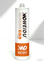 Scellant en silicone acide WeiDu668, adhésif de couleur OEM pour la construction, l'emballage et le travail du bois, cartouche en plastique de 310 ml