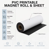 Rouleau d'aimant en ferrite flexible imprimable de 0,85 mm et feuilles A3 A4, aimant souple industriel avec PVC
