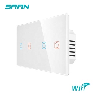 Interruptor Wifi SRAN para Hogar Inteligente, Estándar Europeo, Panel de Vidrio Táctil, Interruptor de Luz Táctil de Pared Wifi Inteligente Tuya - Product Image 5