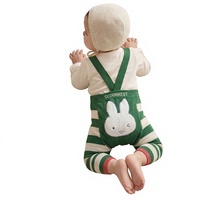 Nouvelles salopettes en coton élégantes et colorées à imprimé animalier avec bretelles à motifs de dessins animés pour bébés, tout-petits et enfants de maternelle, adaptées à la vente en gros