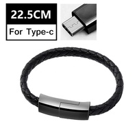 Vente chaude câble de données et de charge de bracelet en cuir PU pour tous les téléphones mobiles