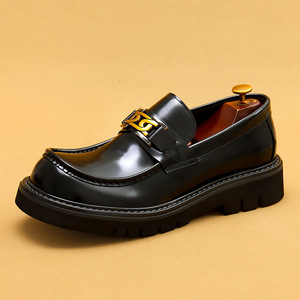 Chaussures Richelieu Formelles pour Hommes en Cuir Véritable à Lacets, Nouveauté 2025, Semelles Épaisses Carrées, Semelle Intermédiaire en Caoutchouc, Evergreen - Product Image 5