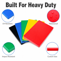 Plaque en plastique PE colorée, panneau HDPE épais, taille personnalisée, résistant aux UV, pour signalétique industrielle, vente en gros d'usine, OEM