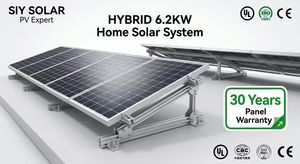 Système d'énergie solaire hybride résidentiel 6,2 kW 6200W Installation facile Kit complet <span class=keywords><strong>Prix</strong></span> de gros Approvisionnement direct d'usine - Product Image 5