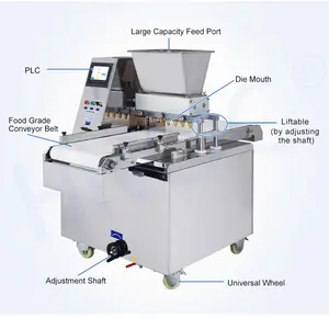 Automatic Double Color Cookie Deposit Multidrop Cutter Bend Electric Biscuit Maker Machine