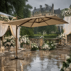 <span class=keywords><strong>Parasol</strong></span> romain inclinable et réglable avec base de lest en acier en option, grande surface de couverture, pour loisirs en extérieur - Product Image 1