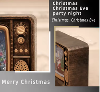 StarKey Nouveau Design Mode Globe à Neige Carré TV Eau PC Lanterne Cheval de Noël Modèle LED E-002A Décoration Artisanale pour Bureau et Maison