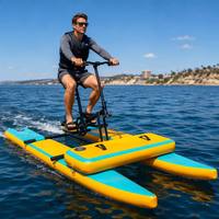 Vélo aquatique gonflable portable InflaToGo haute résistance, propulsion rapide par pédalage, capacité 100-500 kg, garantie 1-3 ans pour usage commercial