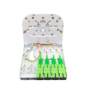 FTTH <span class=keywords><strong>4</strong></span> cổng lõi SC LC FC nối thả Cáp Mini ODF tường Ổ cắm ổ cắm trong nhà ABS sợi quang thiết bị đầu cuối hộp phân phối - Product Image 1