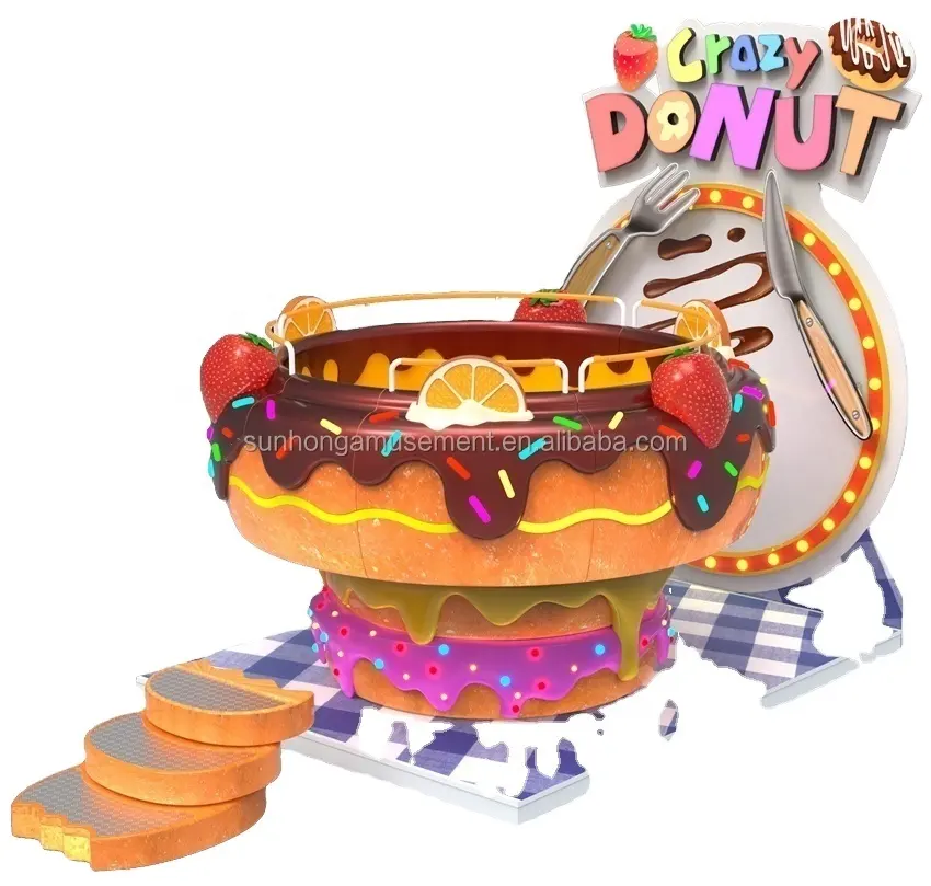 China Fabrikant Amusement Manege Attractie Park Uitrustingsride 360 Graden Rotatie Gekke Donut Tagada Rit Te Koop