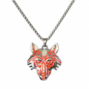 HipHop Halloween Luminous <span class=keywords><strong>Wolf</strong></span> Head Colgante Collares Vintage Street Dashing Night Lights Cool <span class=keywords><strong>Wolf</strong></span> Heads Collar - Product Image 6