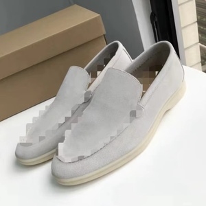 Zapatos Casuales de <span class=keywords><strong>Hombre</strong></span> de Piel de Oveja de Lujo, Estilo Romano Simple, <span class=keywords><strong>Mocasines</strong></span> de Yate de Cuero, Color Sólido Clásico, Versátiles y a la Moda - Product Image 4