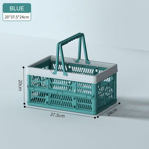 Boîte de rangement de luxe Panier avec poignée Panier d'épicerie Panier de rangement pliable en plastique - Product Image 3