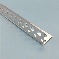 Promotion : Cornière perforée en métal pour cloison sèche, profil R, en aluminium galvanisé, pour protection des bords muraux