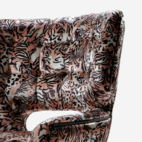 Fauteuil de salon simple de style moderne imprimé léopard sauvage chaise berçante de loisirs design d'art original meubles de maison appartement